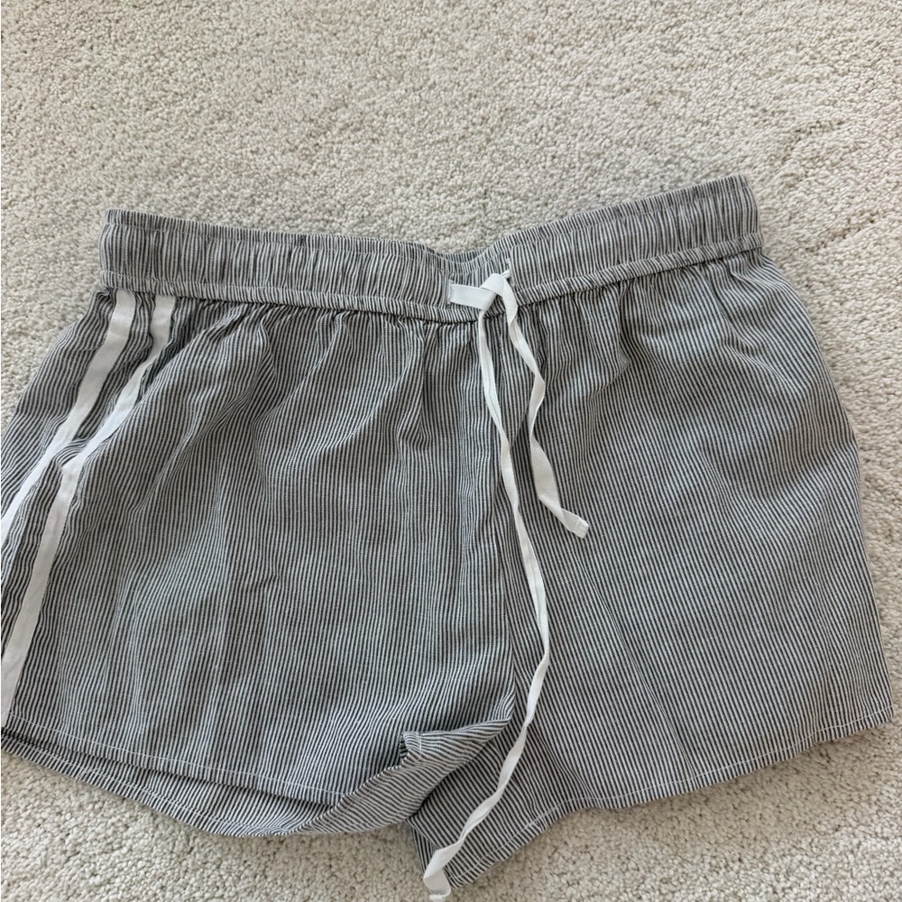 PacSun High Waist Striped Black and White Shorts